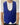 gilet blu royal doppiopetto con rever